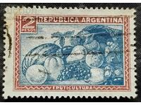 ARGENTINA 1936 2 pesos Fruticultura Marcu poștal folosit