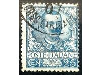 Използвана пощенска марка на Кралство Италия 25c, 1901 г. ..