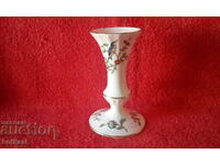 Old beautiful England porcelain candle holder