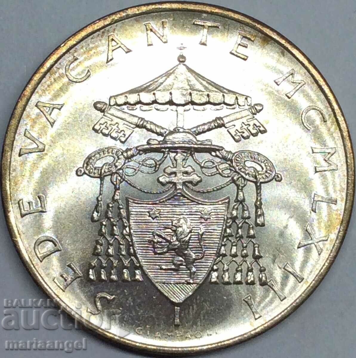 500 лири 1963 Ватикана Sede Vacante сребро