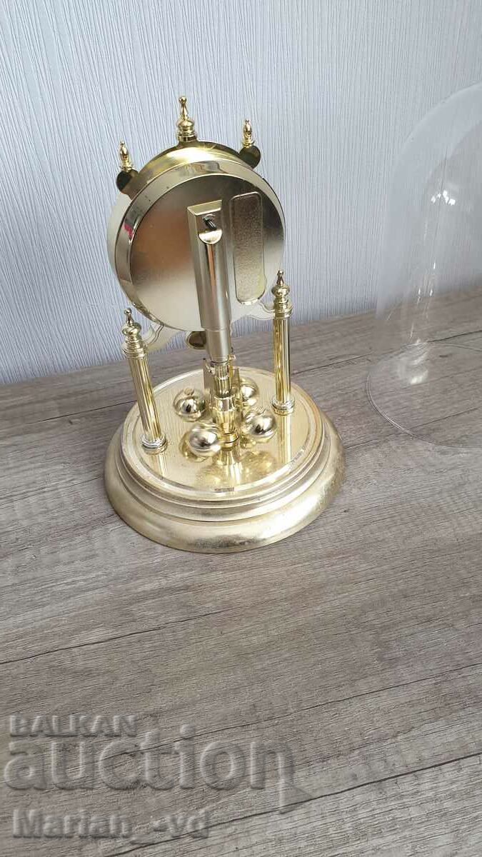 Hangarter German quartz table clock with glass dome - 6 Hangarter German quartz table clock with glass dome - 6