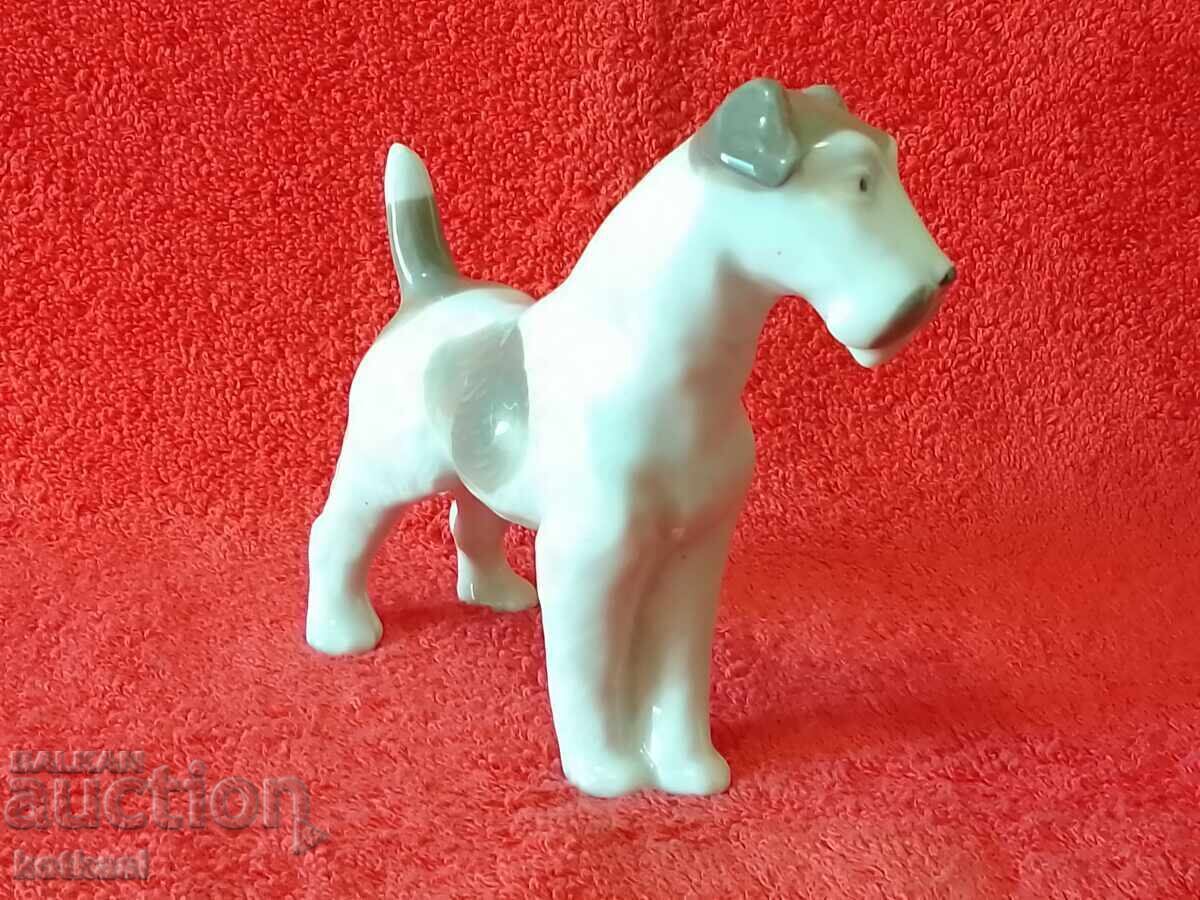 Auction  Porcelain figurine of Dog Marked