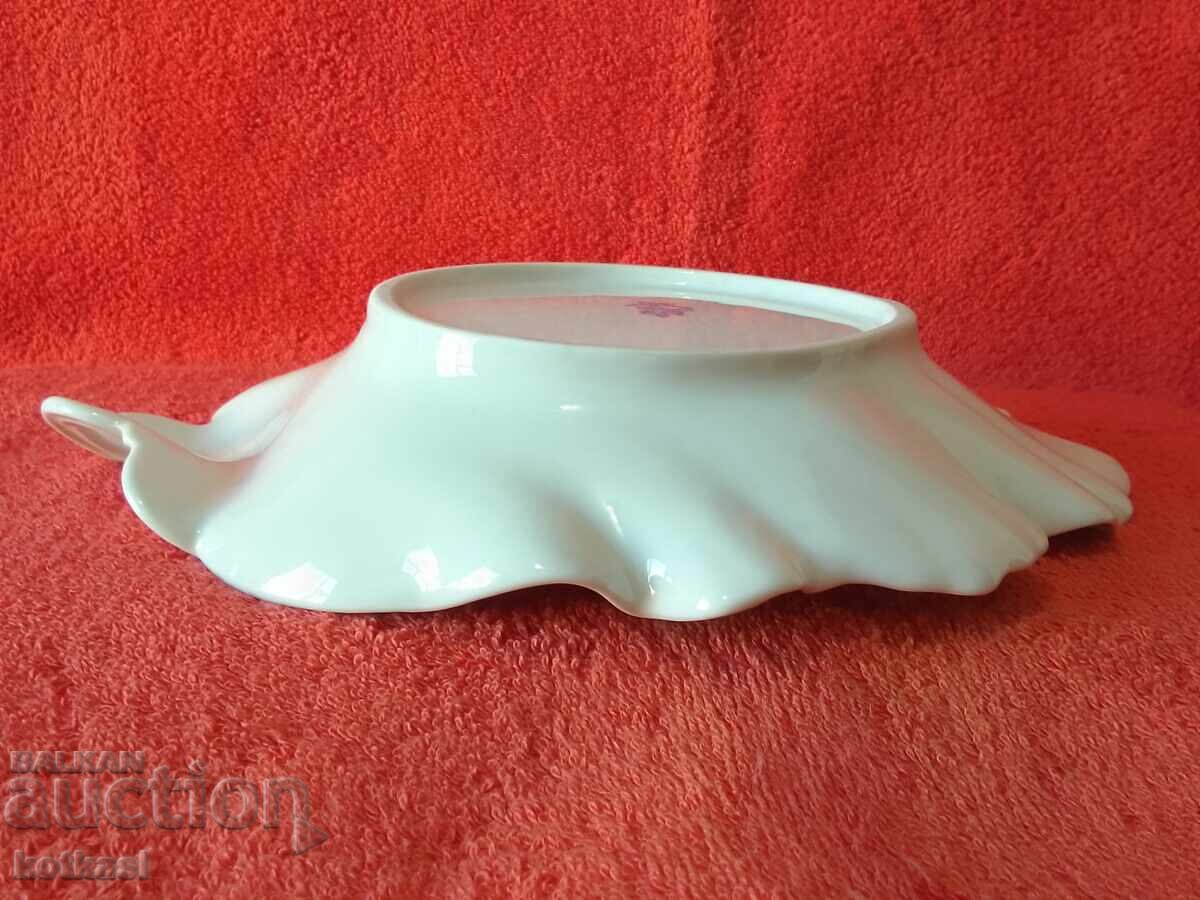 Porcelain plate leaf shape Royal Tettau Germany - 5