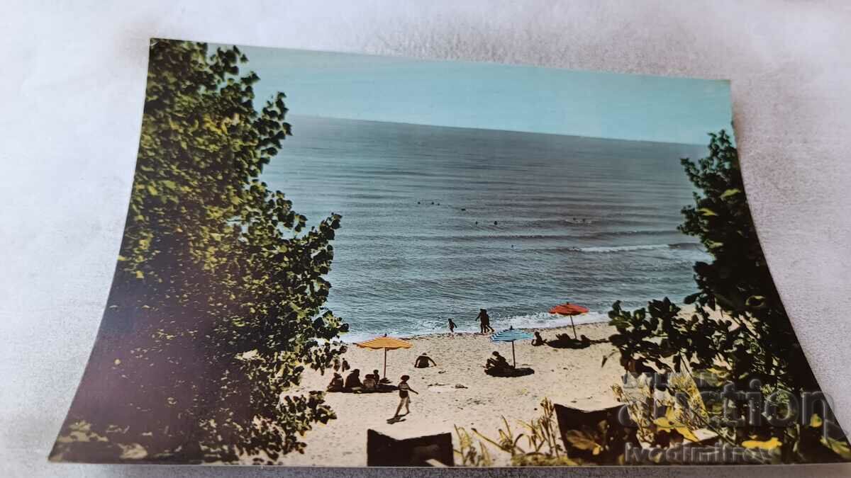 Пощенска картичка Обзор Плажът 1960