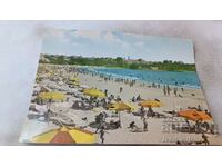 Пощенска картичка Приморско Изглед от плажа 1962