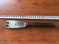 TOOL TRI-TOOTH CHISEL ANTIQUE CARPENTRY BLADE KNIFE