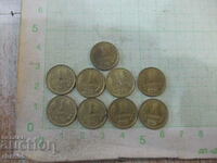 Lot de 9 buc. monede "1 cent - 1990"