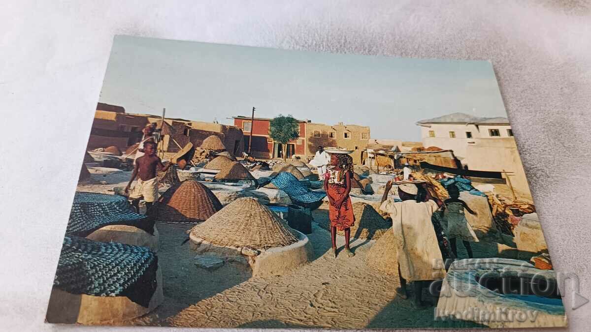 Carte poștală Kano, Nigeria Dyeing Pit 1984