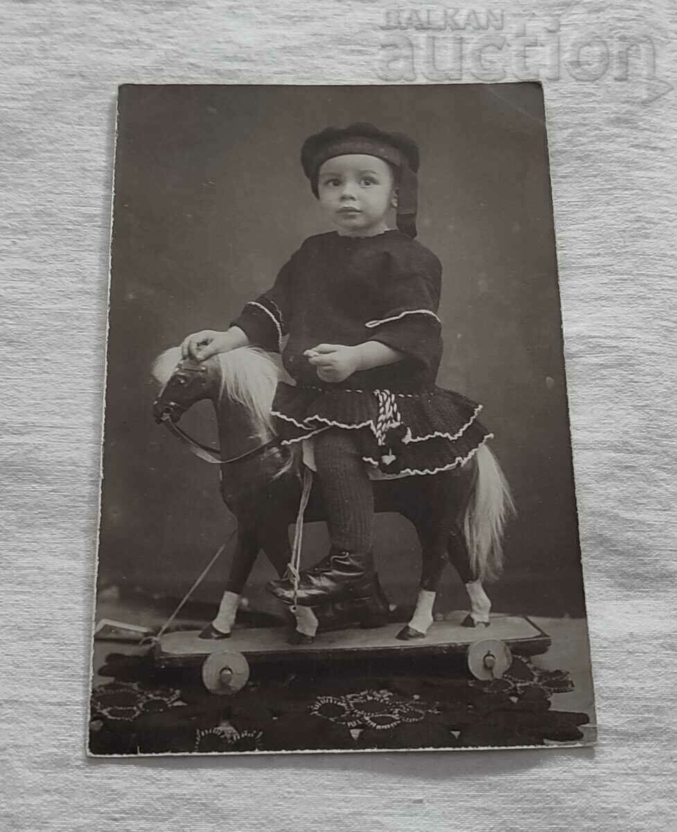 CHILD TOY HORSE 191.. yr. PHOTO CHILD TOY HORSE 191.. yr. PHOTO