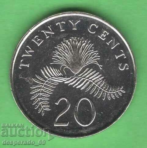 (¯`'•.¸ 20 cents 2012 SINGAPORE aUNC ¸.•'´¯)