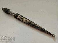 Παλιό ρωσικό, καυκάσιο στιλέτο, ασήμι και μαχαίρι του 19ου αιώνα