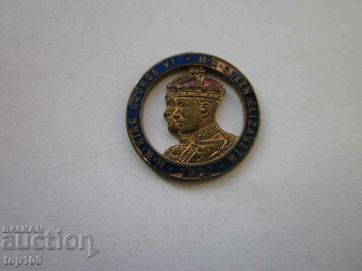 ENAMEL SIGN KING GEORGE VI QUEEN ELIZABETH II 1937. !!! - 5 ENAMEL SIGN KING GEORGE VI QUEEN ELIZABETH II 1937. !!! - 5