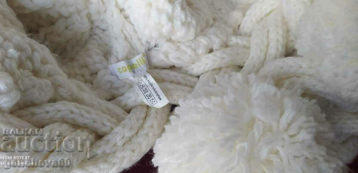 Knitted winter hat and scarf - two in one - 5 Knitted winter hat and scarf - two in one - 5