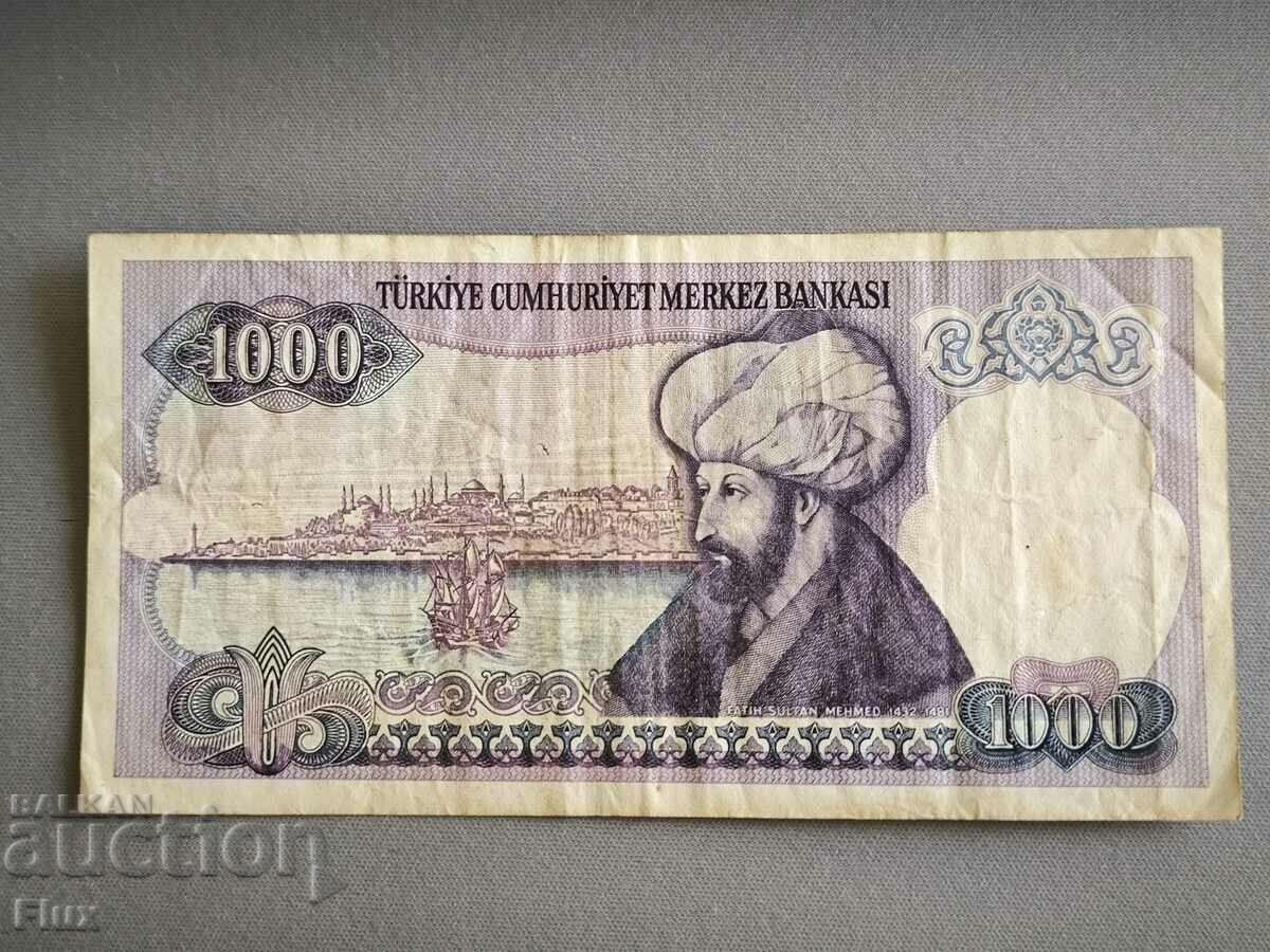 Banknote - Turkey - 1000 lira | 1970 with price 3.65 BGN | € 1.87 Banknote - Turkey - 1000 lira | 1970 with price 3.65 BGN | € 1.87
