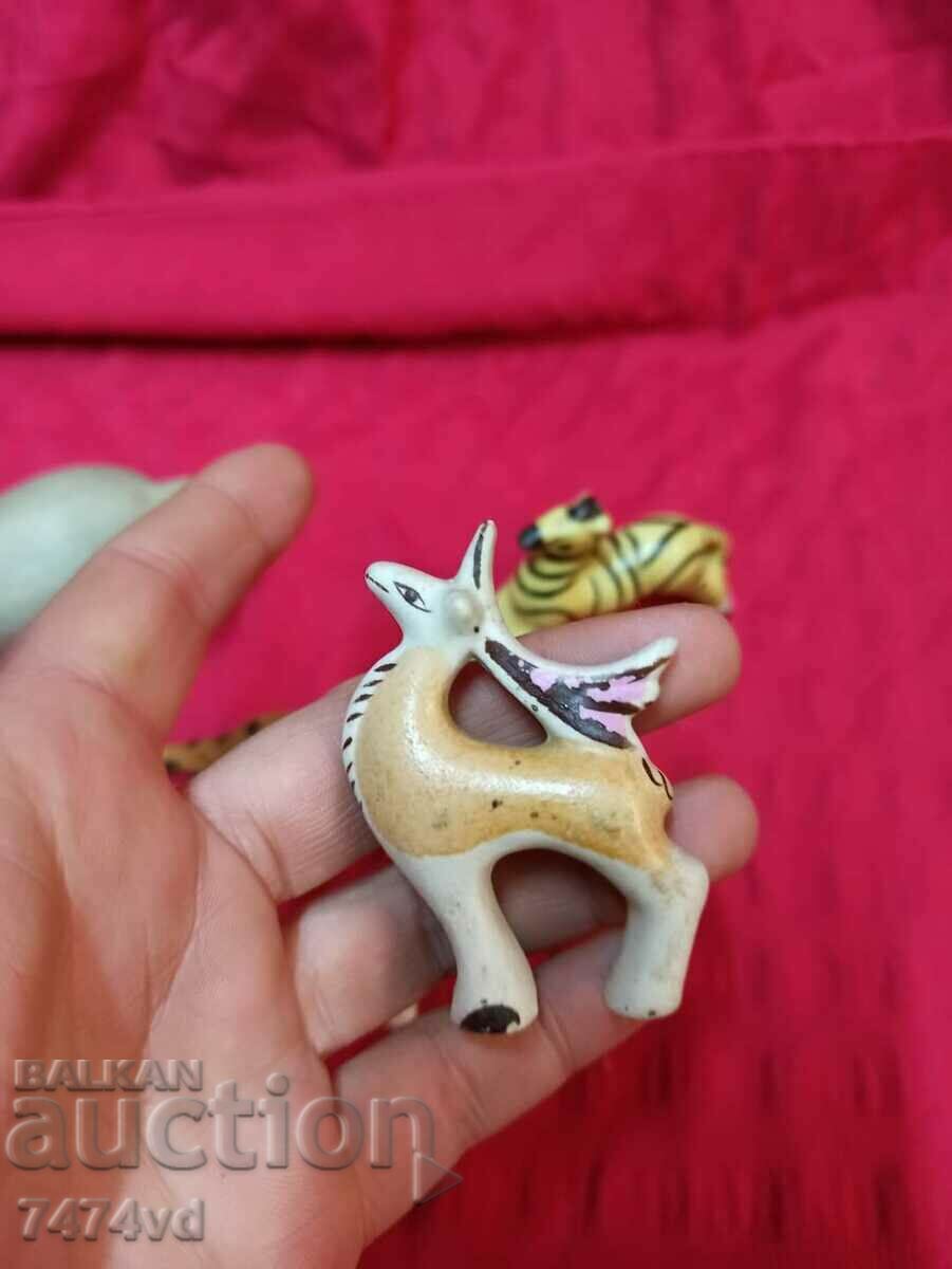 TURYGIN CERAMICS ROW - ANIMAL FIGURES - 1960 - 5 TURYGIN CERAMICS ROW - ANIMAL FIGURES - 1960 - 5