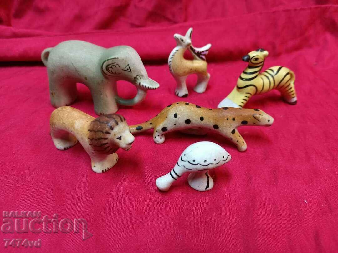 TURYGIN CERAMICS ROW - ANIMAL FIGURES - 1960 TURYGIN CERAMICS ROW - ANIMAL FIGURES - 1960