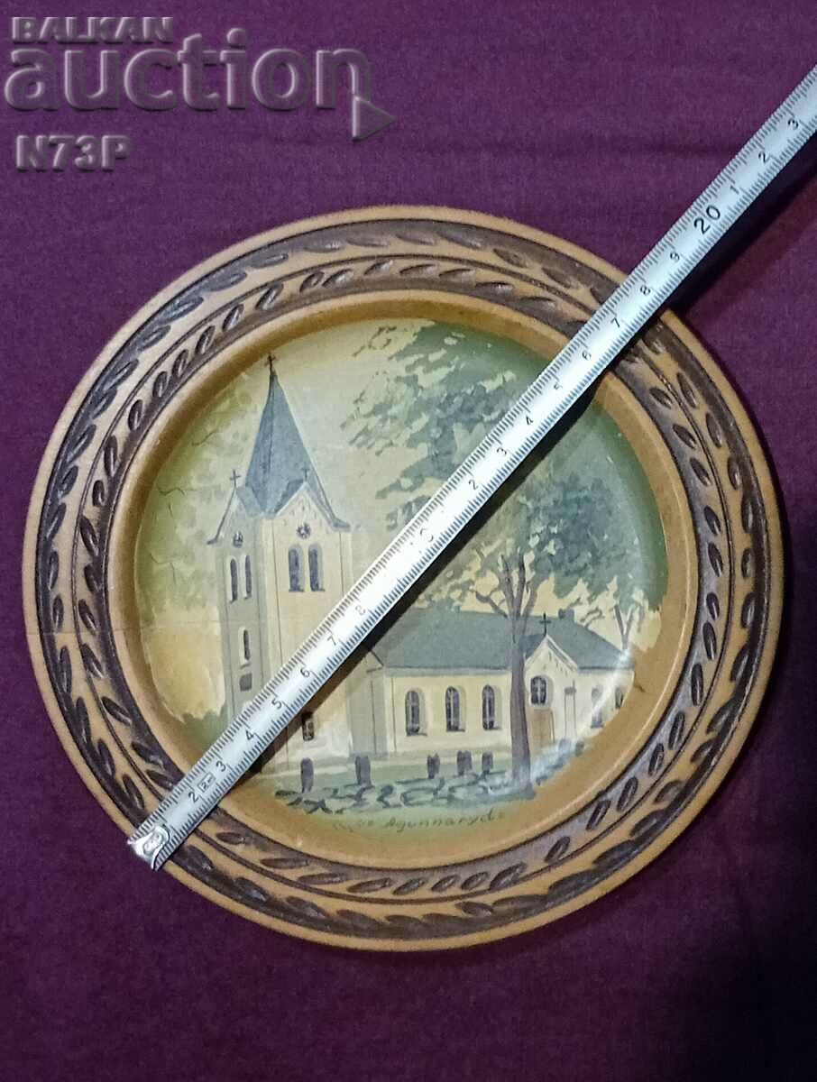 OLD WOODEN PLATE. COLLECTION. - 5 OLD WOODEN PLATE. COLLECTION. - 5