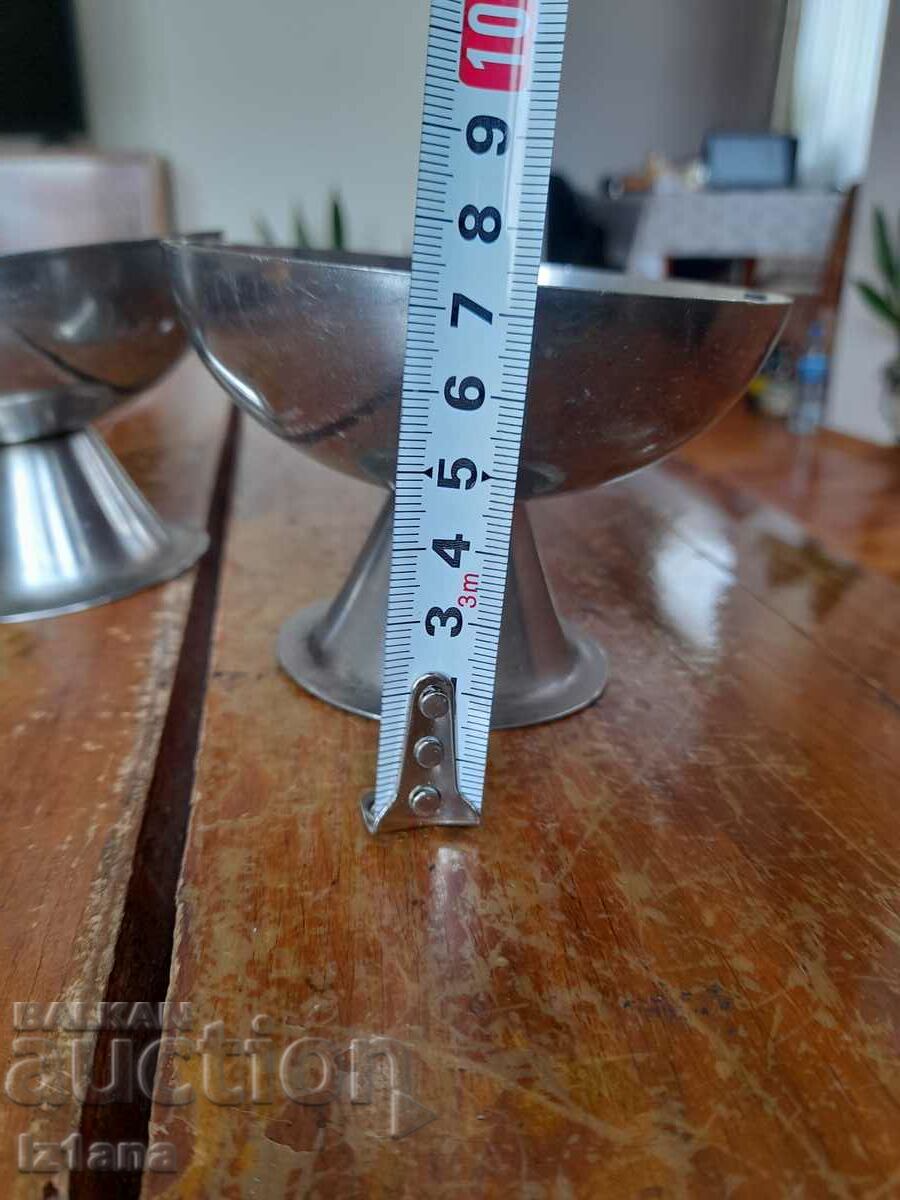 Auction Old stainless ice cream bowls Auction Old stainless ice cream bowls