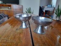 Old stainless ice cream bowls