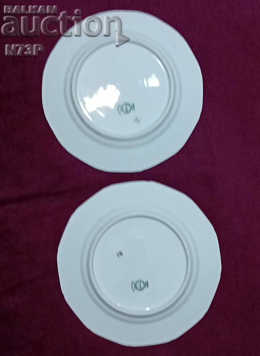 OLD PORCELAIN PLATES. CZECHOSLOVAKIA. - 6 OLD PORCELAIN PLATES. CZECHOSLOVAKIA. - 6