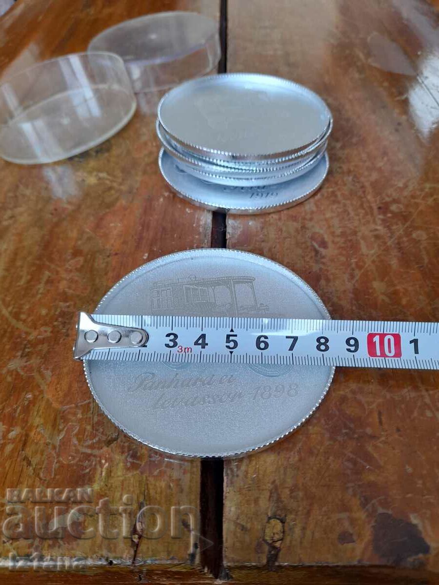 Стари алуминиеви подложки за чаши с Автомобили - 6 Стари алуминиеви подложки за чаши с Автомобили - 6