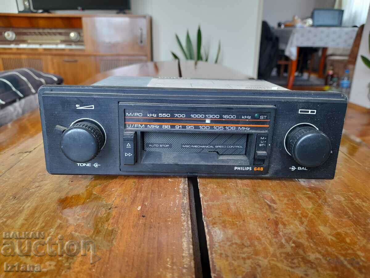 Old Car Radio, Philips radio cassette player, PHILIPS