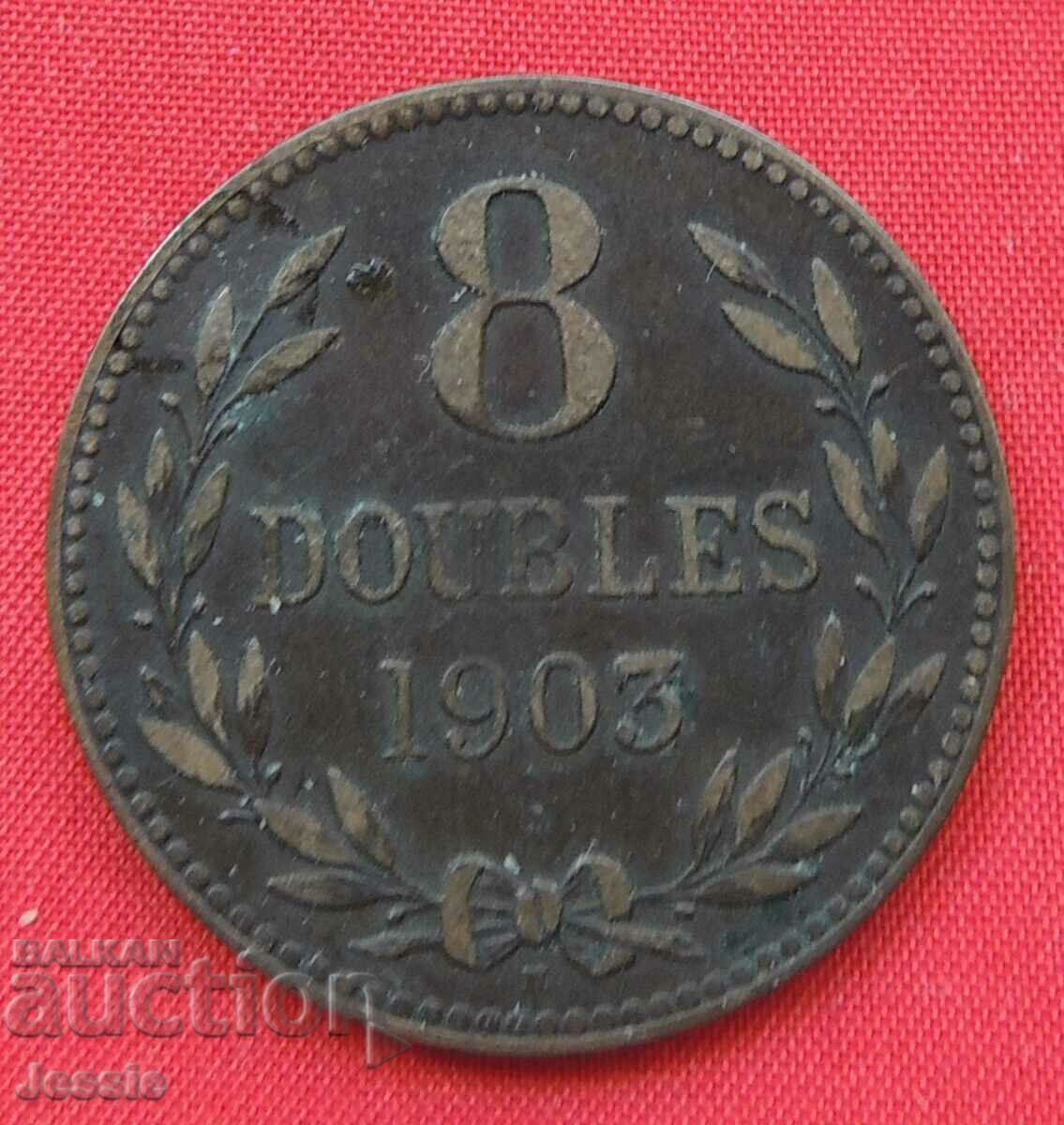 8 Doubles 1903 Guernsey
