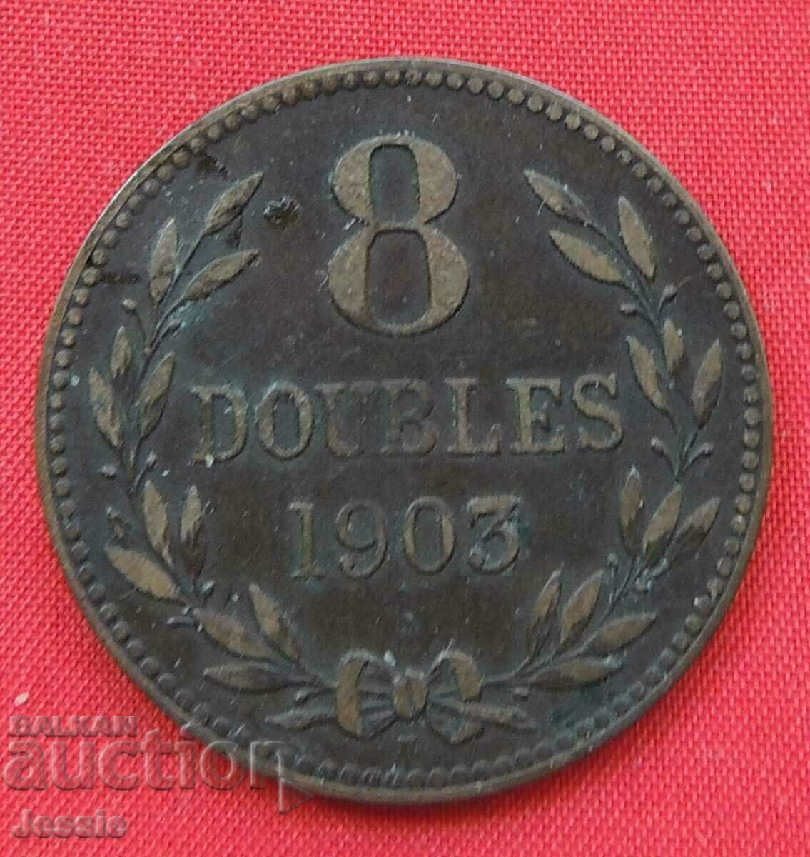 8 Doubles 1903 Guernsey