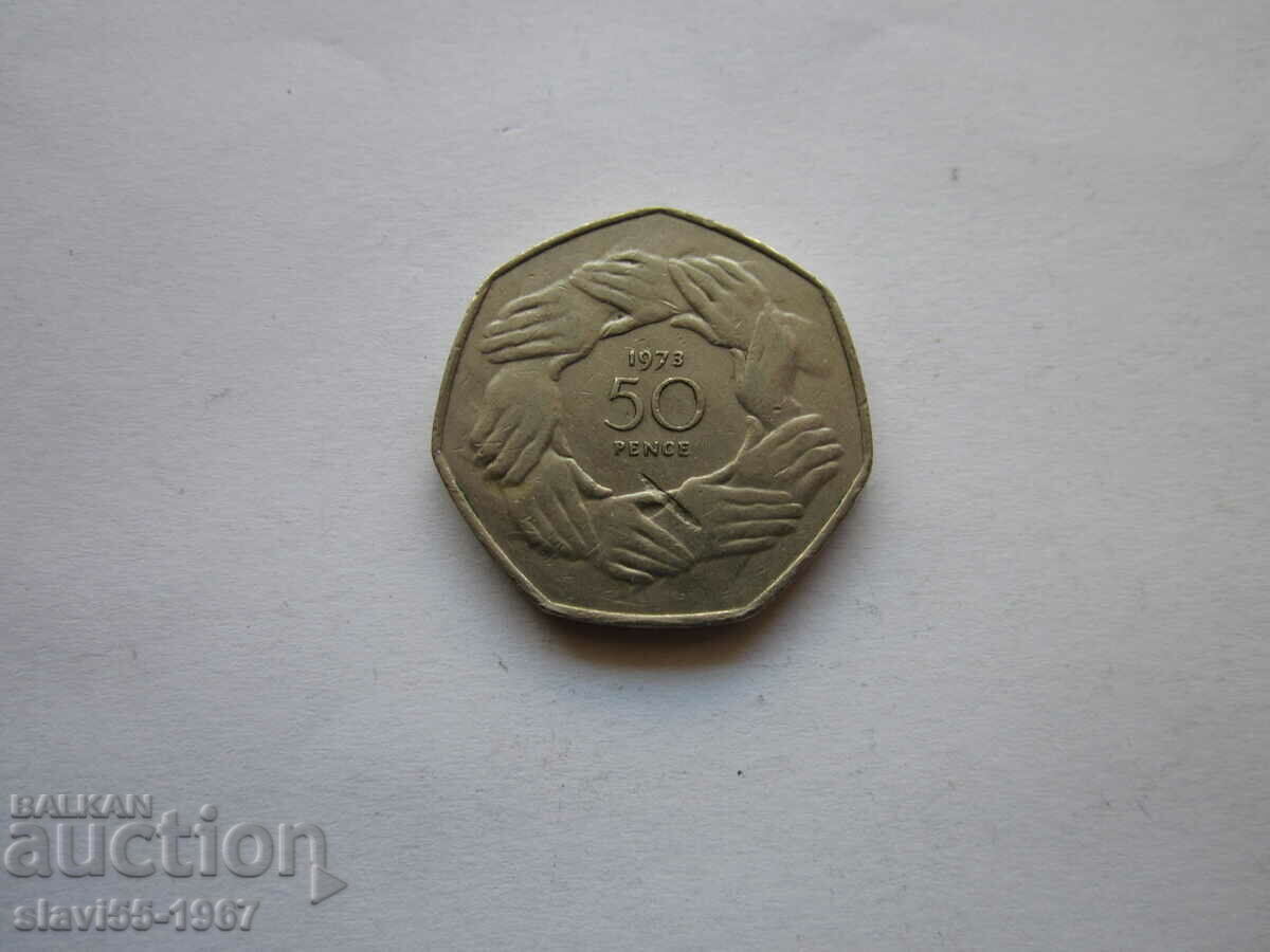 Licitație 50 PENCE 1973 BZC!!!