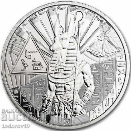 1 oz Сребро Египетски Богове - Анубис - 2023
