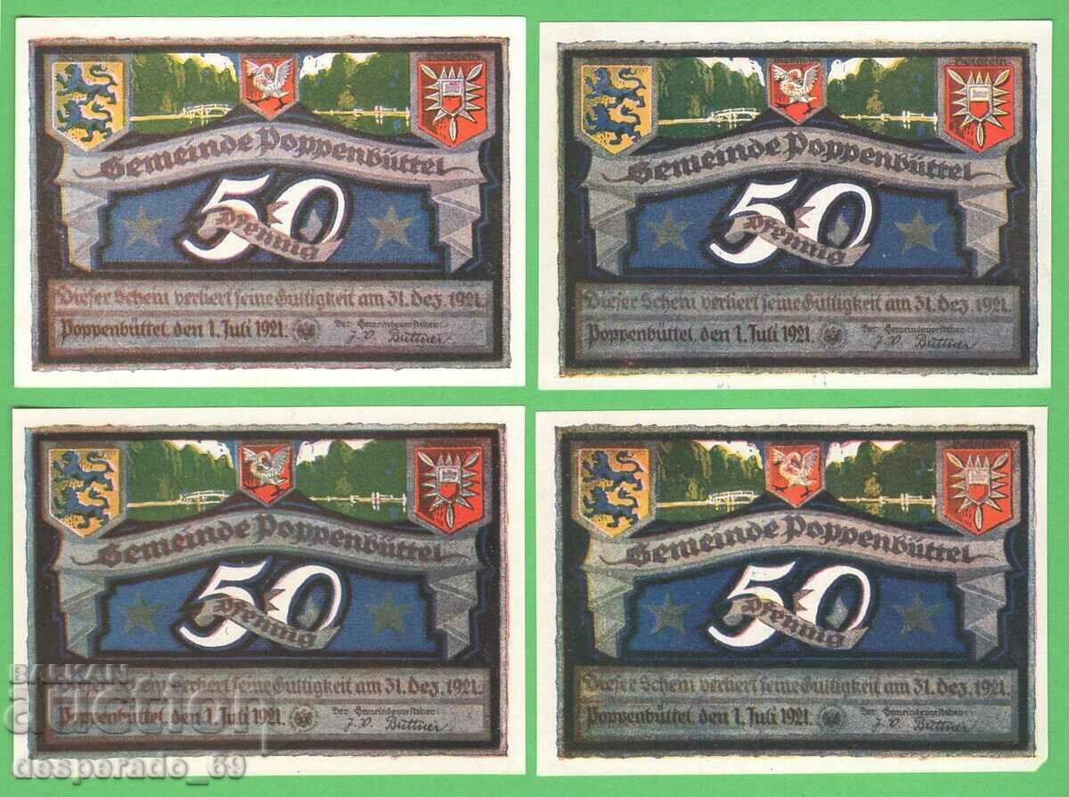 Delivery of (¯`'•.¸NOTGELD (city Poppenbüttel) 1921 UNC- -9 pcs. banknotes Delivery of (¯`'•.¸NOTGELD (city Poppenbüttel) 1921 UNC- -9 pcs. banknotes