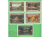 (¯`'•.¸NOTGELD (city Poppenbüttel) 1921 UNC- -9 pcs. banknotes