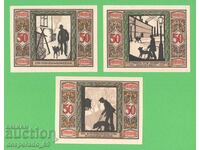 (¯`'•.¸NOTGELD (Orașul Oldenburg) 1921 UNC -3 buc. bancnote '¯)