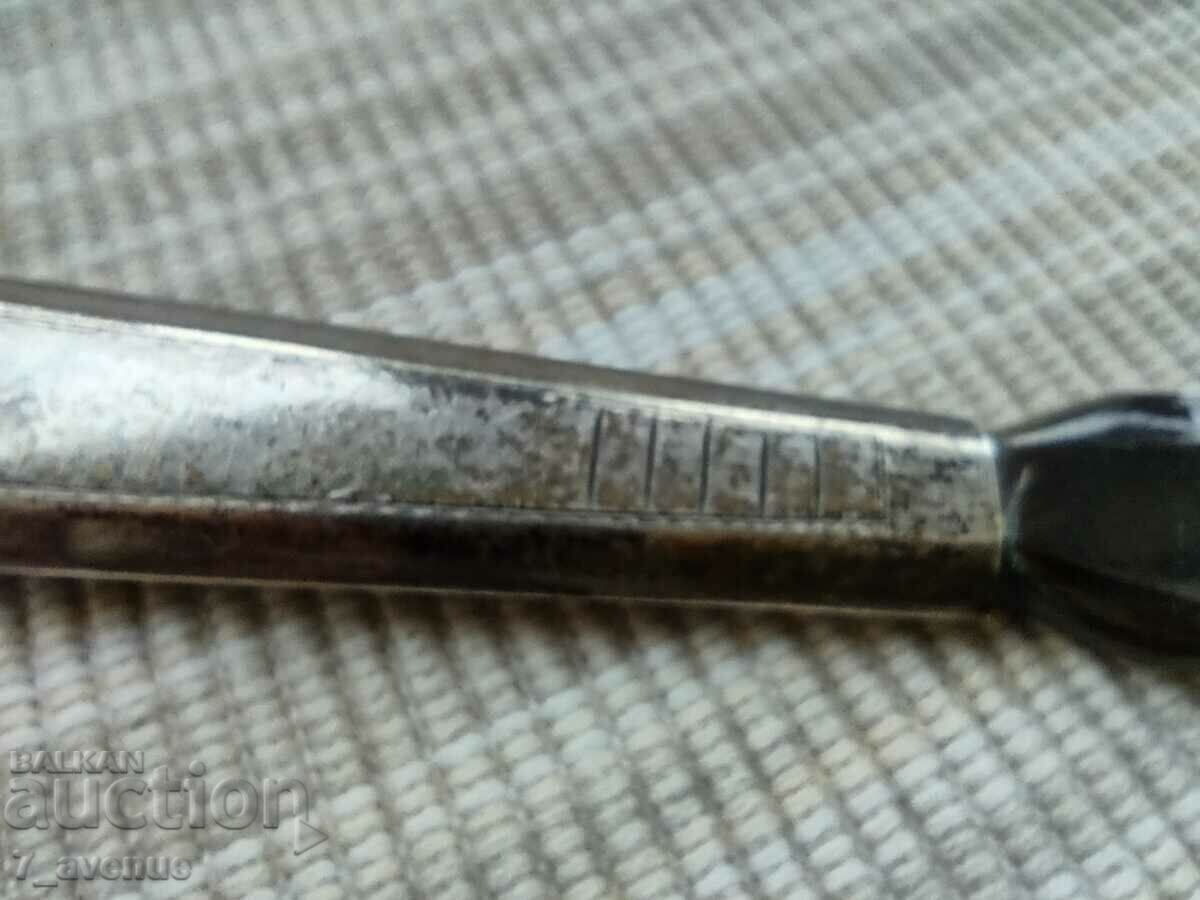 Old collectible cake spatula, silver 835 horn - 5