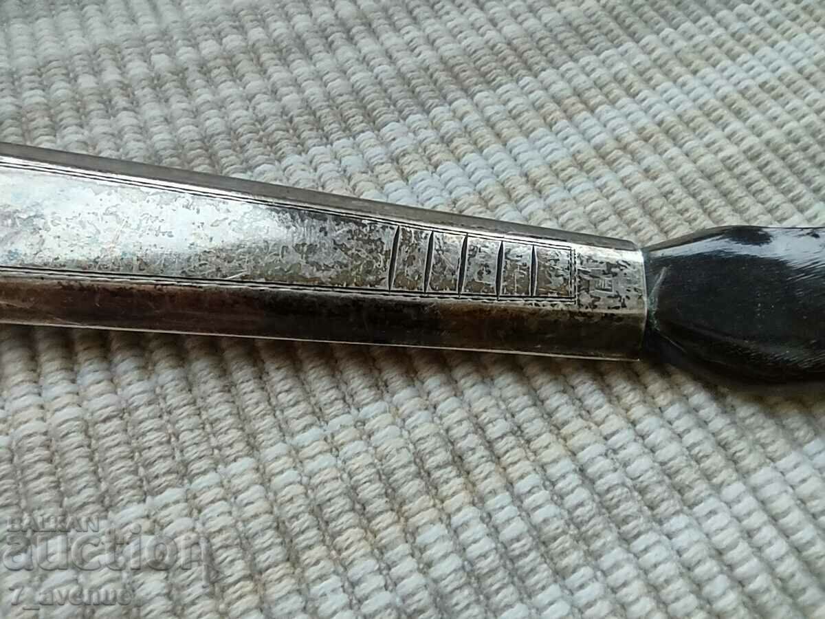 Old collectible cake spatula, silver 835 horn - 6
