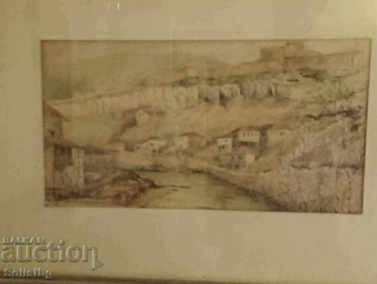 Delivery of Painting Veliko Tarnovo, Nikola Chehlarov, watercolor. Delivery of Painting Veliko Tarnovo, Nikola Chehlarov, watercolor.