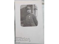 Old photo 1910s military woman with order