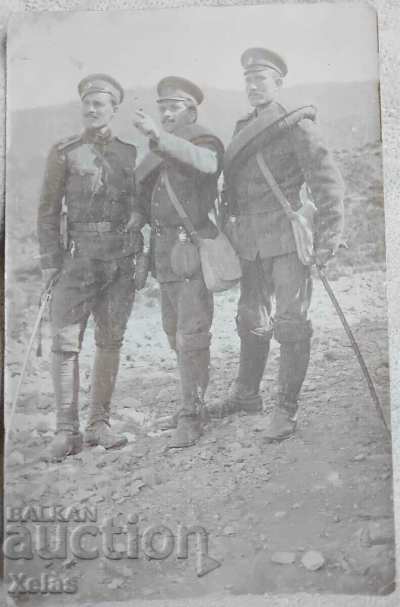 Old photo 1910s soldiers sabers