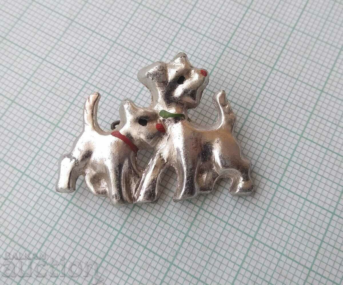 14611 Badge - Dogs - metal with price 3.00 BGN | € 1.53
