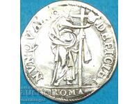 Тестон Ватикана Сикстус V РИМ 9,21г сребро RARE