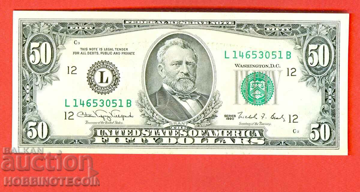 САЩ USA 50 $ - L - емисия - issuе 1990 НОВА UNC
