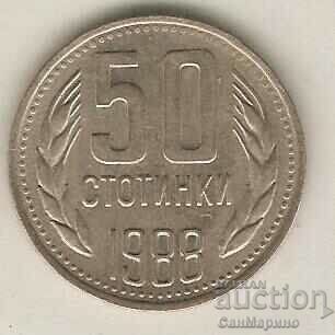 +Bulgaria 50 cents 1988