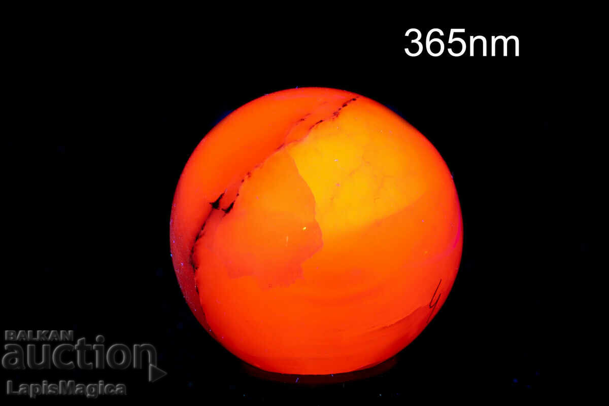 Fluorescent Manganocalcite Sphere 168g 49mm #4