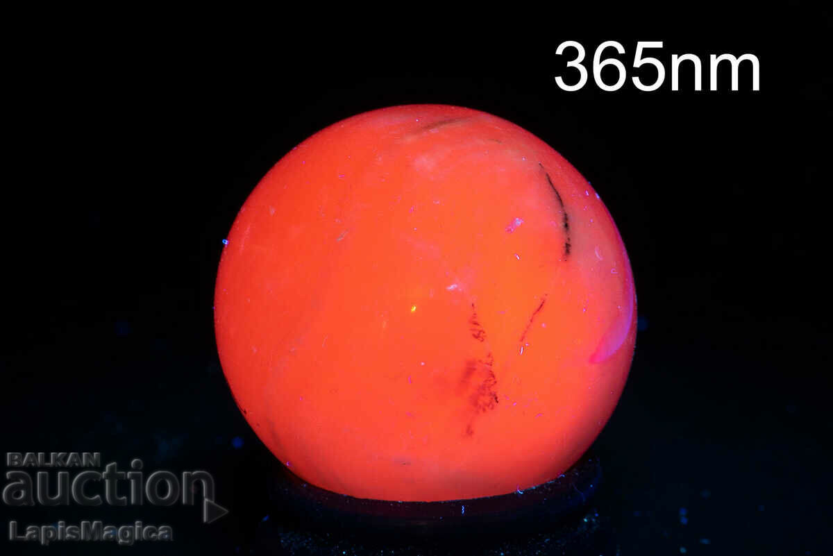 Sferă fluorescentă de manganocalcit 77g 38mm #5