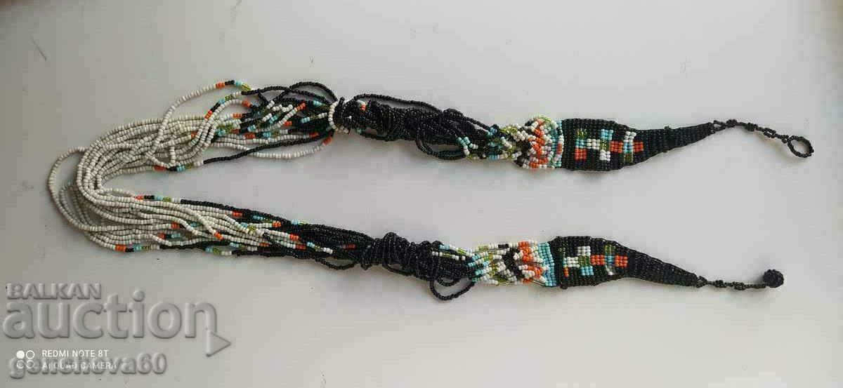 Old Beaded Necklace for Folk Costume - 6 Old Beaded Necklace for Folk Costume - 6