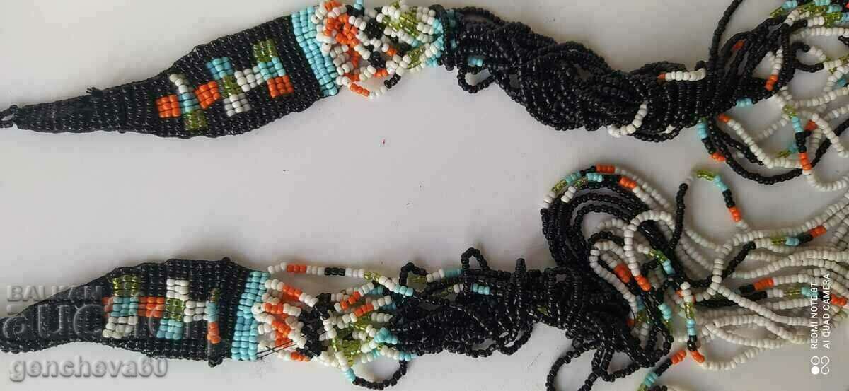 Old Beaded Necklace for Folk Costume