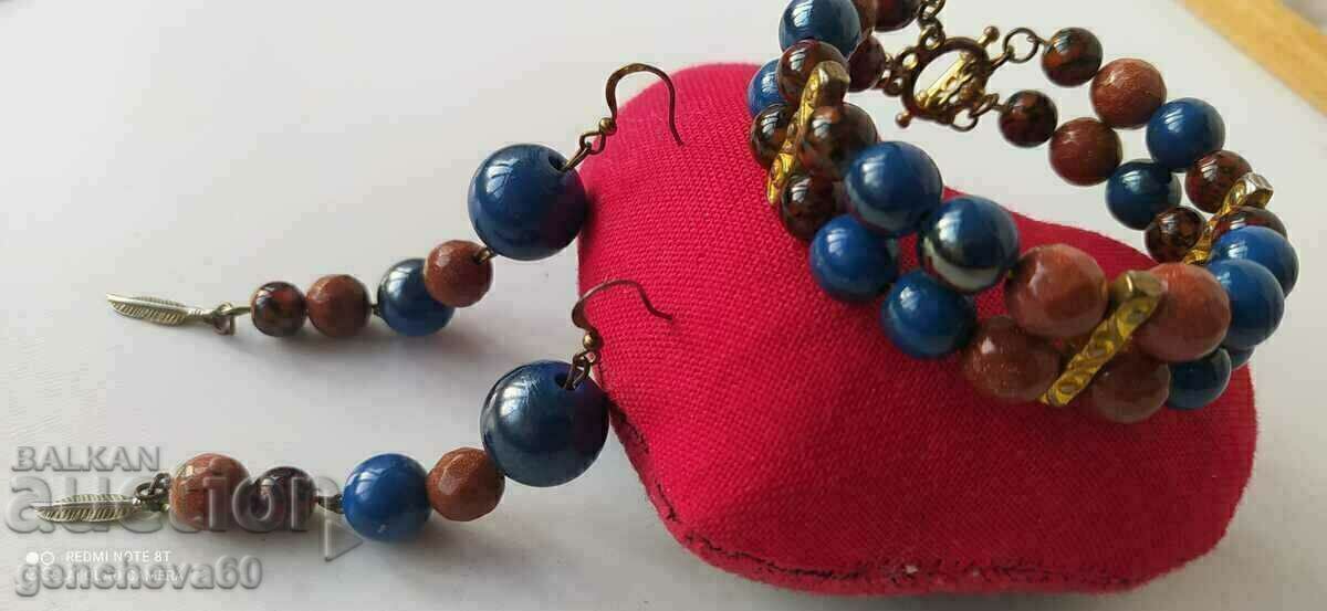 Beautiful bracelet and earrings with natural stones - 5 Beautiful bracelet and earrings with natural stones - 5