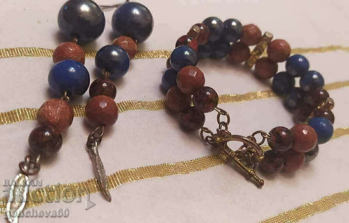 Beautiful bracelet and earrings with natural stones - 6 Beautiful bracelet and earrings with natural stones - 6