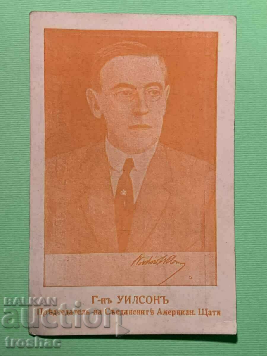 Old Card Mr. Wilson President of the USA