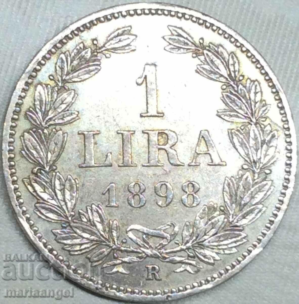 San Marino 1 λίρα ασήμι 1898